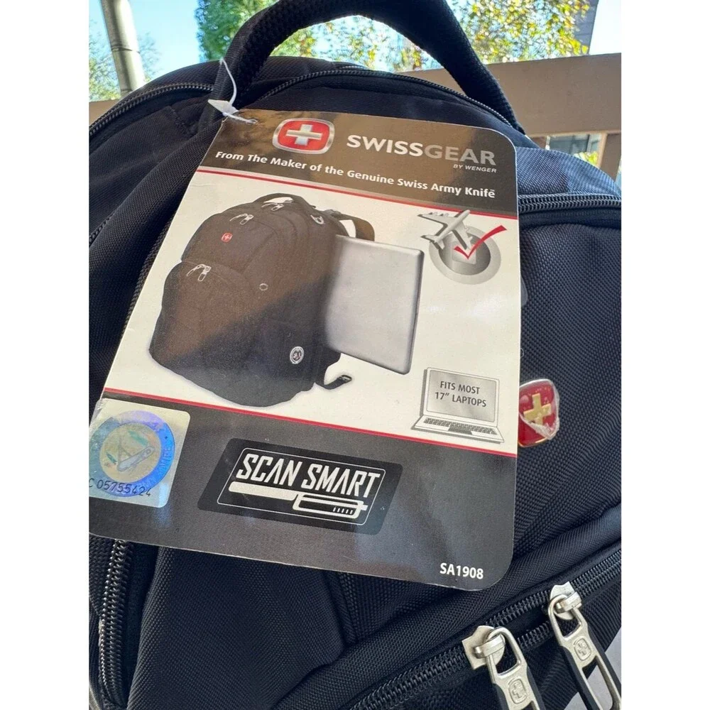 NWT Wenger SwissGear Black Laptop Backpack
